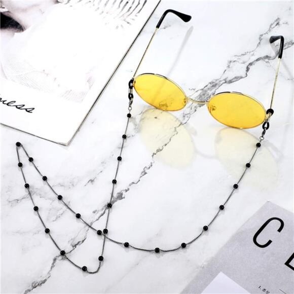 6 Pieces Eyeglass Chains Elegant Eyewear Retainer Beaded Eyeglass Strap Holder - Picture 6 of 7